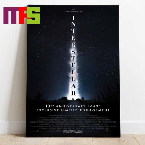 Interstellar 10th Anniversary Poster For Christopher Nolan Home Decor Poster Canvas