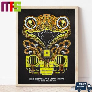 King Gizzard And The Lizard Wizard Event Poster The Snake Gold At San Diego On November 2nd 2024 Wall Decor Canvas Poster King Gizzard And The Lizard Wizard Event Poster The Snake Gold At San Diego On November 2nd 2024 Wall Decor Canvas Poster