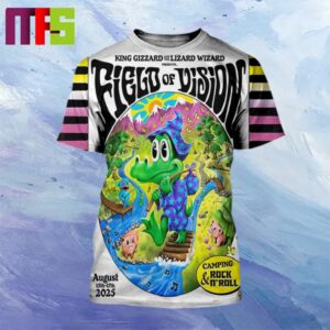 King Gizzard And The Lizard Wizard Presents Field Of Vision Camping And Rock N’Roll On August 15th-17th 2025 All Over Print Shirt King Gizzard And The Lizard Wizard Presents Field Of Vision Camping And Rock N’Roll On August 15th-17th 2025 All Over Print Shirt
