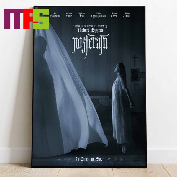 Nosfetatu Movie Poster UK Director Robert Eggers In Cinema Home Decor Poster Canvas