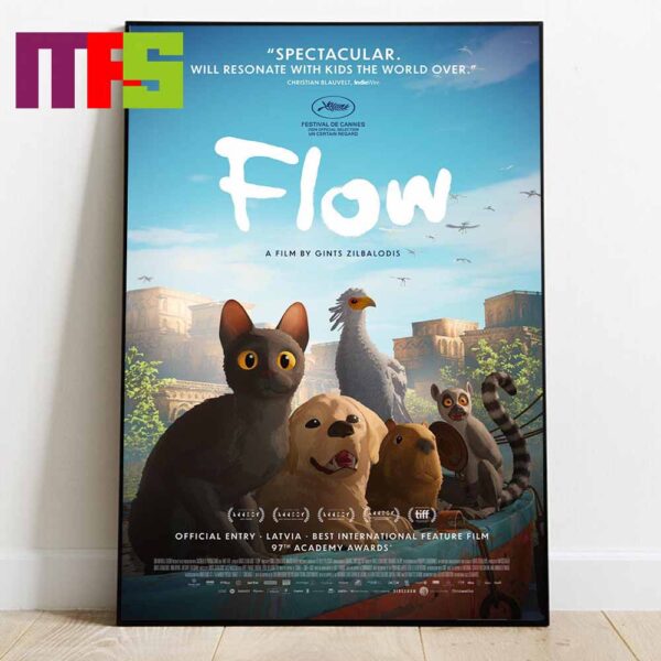 Official Poster Flow Movie Spectacular Will Resonate With Kids The World Over Home Decor Poster Canvas