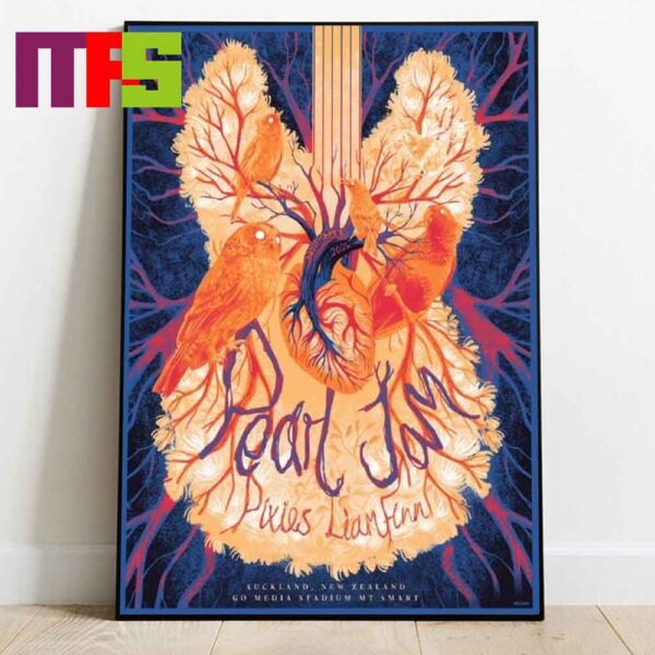 Pearl Jam Auckland New Zealand 2024 Go Media Stadium MT Smart On November 8th Home Decor Poster Canvas