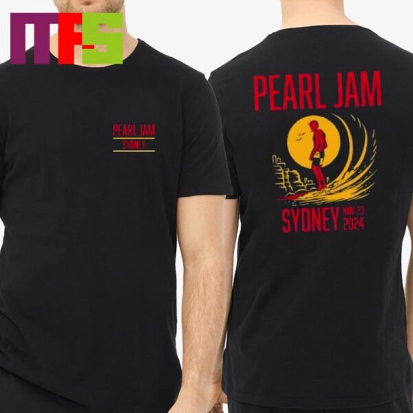 Pearl Jam Engie Stadium Sydney Australia Tour On November 23th 2024 Event Two Sided T-Shirt