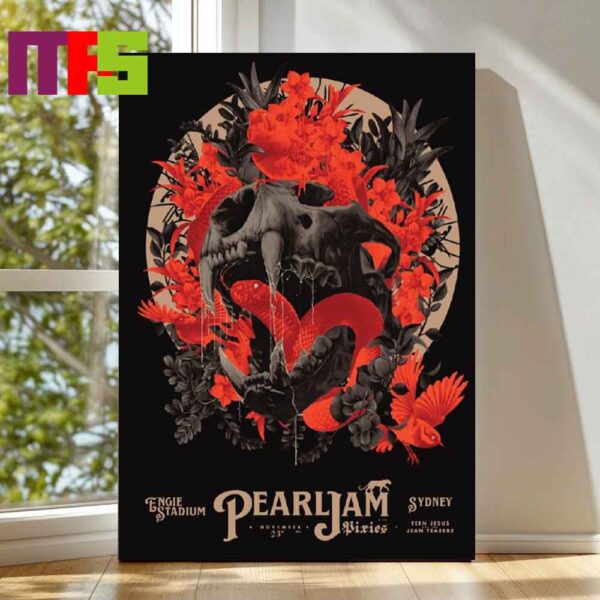 Pearl Jam Engie Stadium Sydney Australia Tour On November 23th 2024 Home Decor Poster Canvas