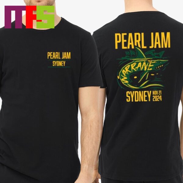 Pearl Jam Sidney Australia 2024 Engie Stadium On November 21st On Wangal Country Two Sided T-Shirt