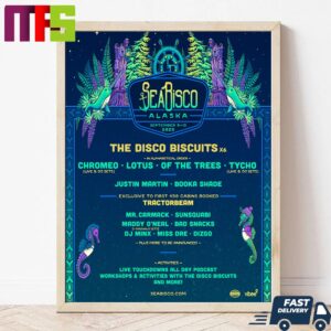 Seabisco Alaska 2025 An Epic Music Festival At Sea Featuring The Disco Biscuits And Top Artists Wall Decor Canvas Poster