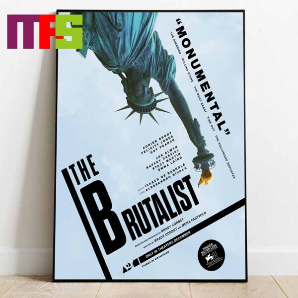 The Brutalist Movie Director Brady Corbet Monumental In Theater December 2024 Home Decor Poster Canvas