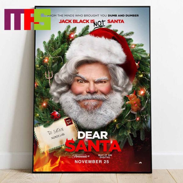 The Farrelly Brothers Dear Santa Movie Jack Black Is Not Satan Release In November 25th Home Decor Poster Canvas