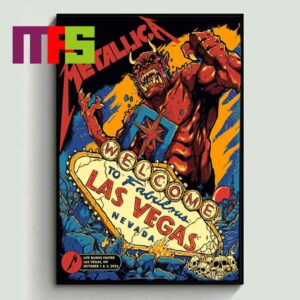 Metallica Las Vegas Nevada Life Burns Faster October 1&3 2026 Home Decor Poster Canvas
