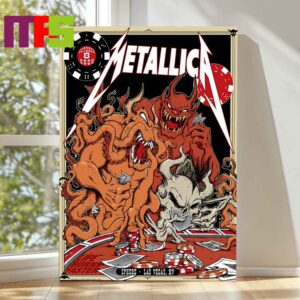 Metallica Life Burns Faster Sphere Las Vegas 2026 Tour October 8th Wall Art Poster Canvas